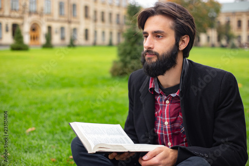 Student, young man in the university