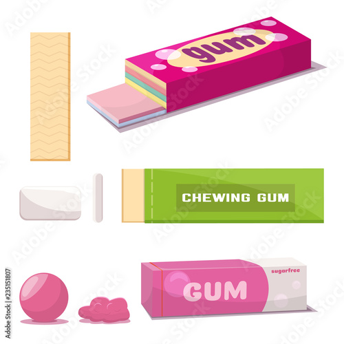 Chewing gum cartoon photo