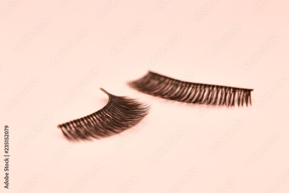 Eyelashes are on pink background Eyelashes are on pink background