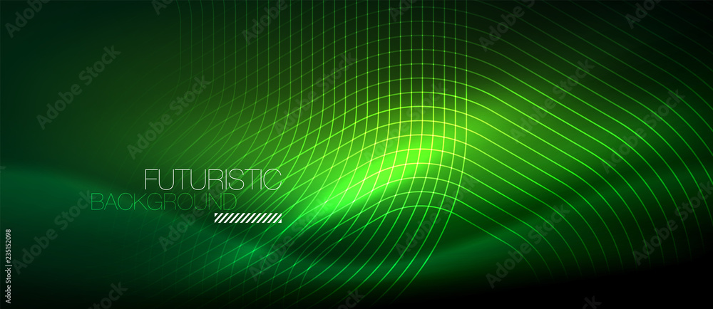 Neon glowing lines, magic energy space light concept, abstract background wallpaper design Neon glowing lines, magic energy space light concept, abstract background wallpaper design