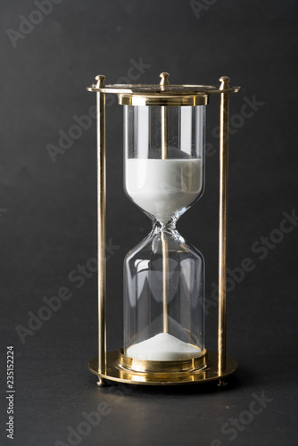 Sand clock, business concept teamwork & time management