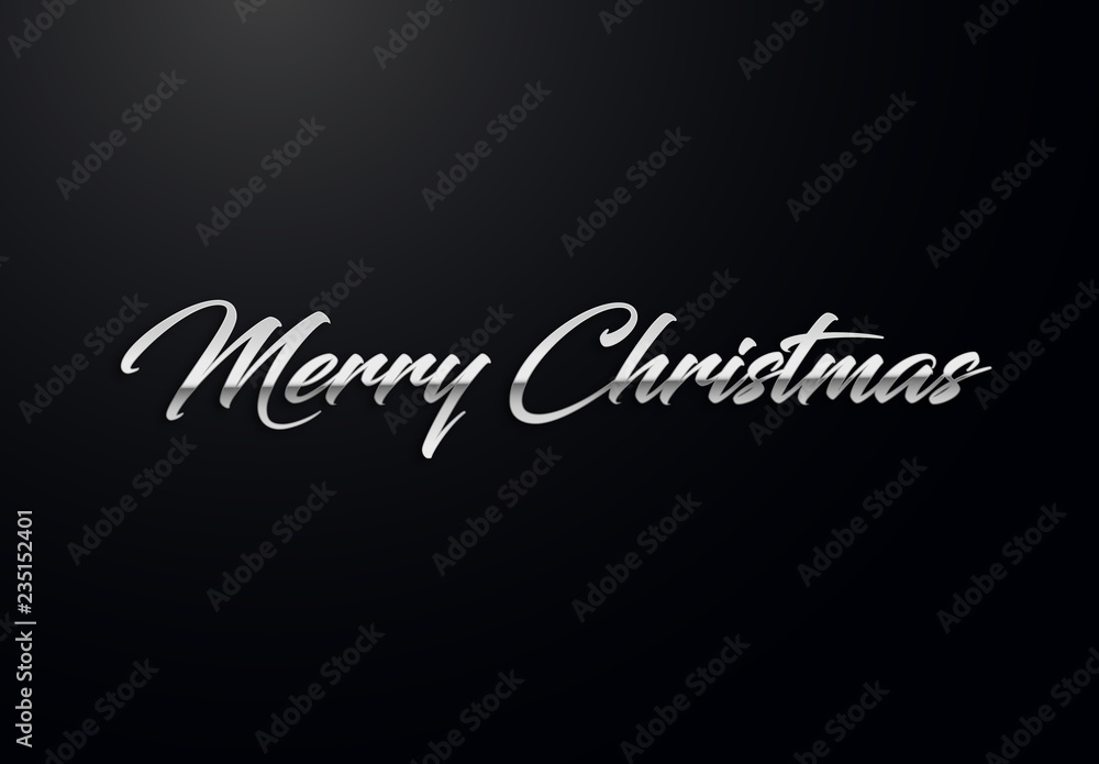Holiday letters with silver effects. High quality vector illustration