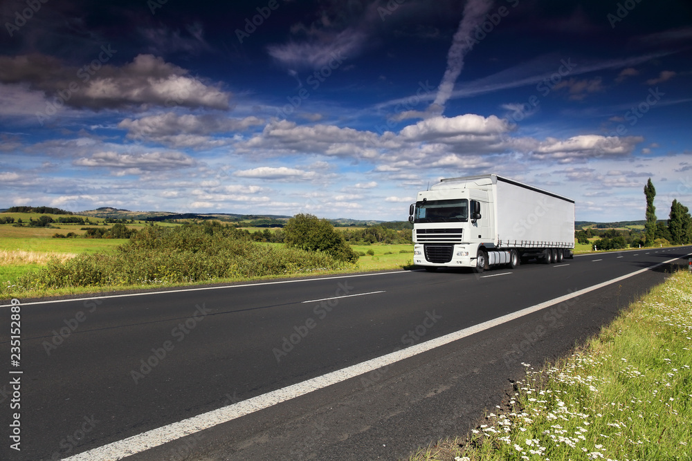 Obraz premium Truck transport on the road