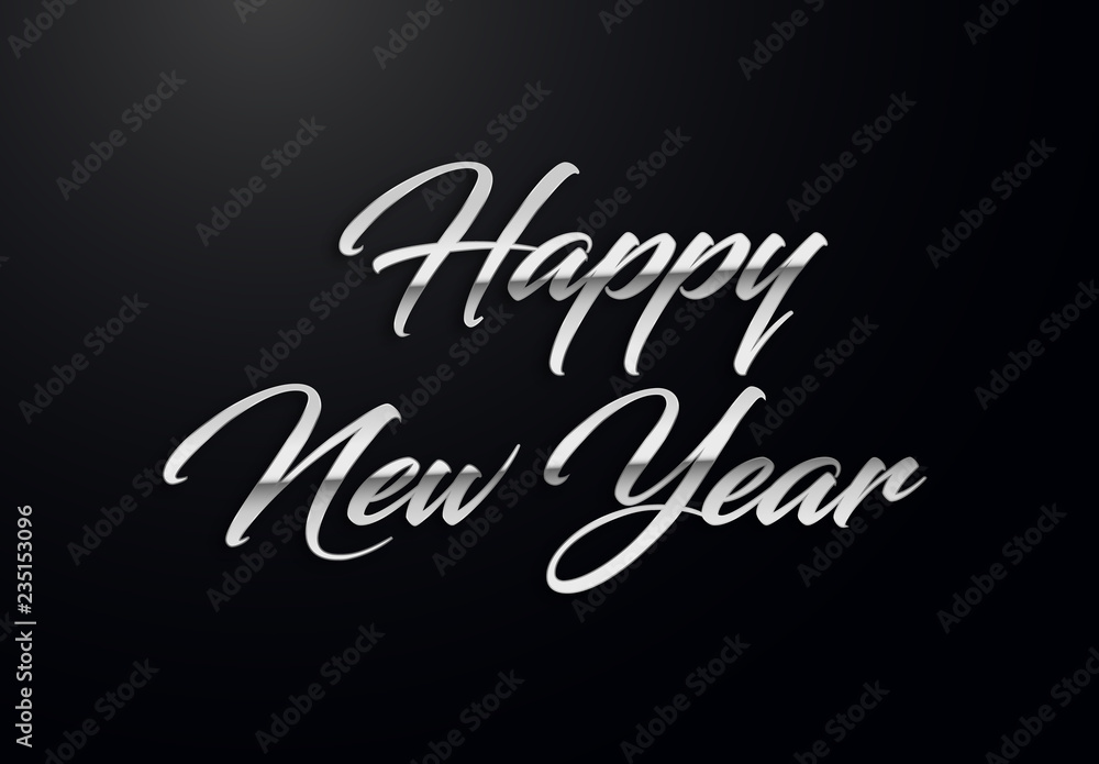 Holiday letters with silver effects. High quality vector illustration