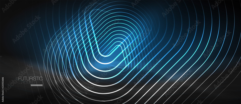Dark black abstract background with neon colors and lines Dark black abstract background with neon colors and lines