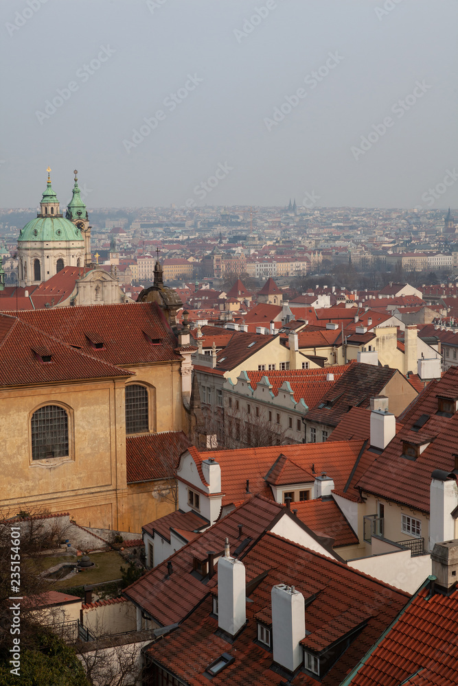 Red tiled roofs of Mala Strana (Lesser Town) in Prague Red tiled roofs of Mala Strana (Lesser Town) in Prague