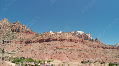 Panoramic aerial view of Zion National Park, Utah