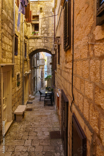 Alley in Korcula  Croatia