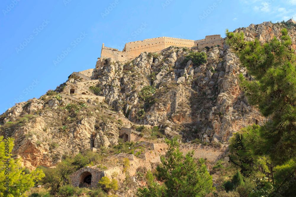 Ancient Palamidi fortress on the hill, Nafplion