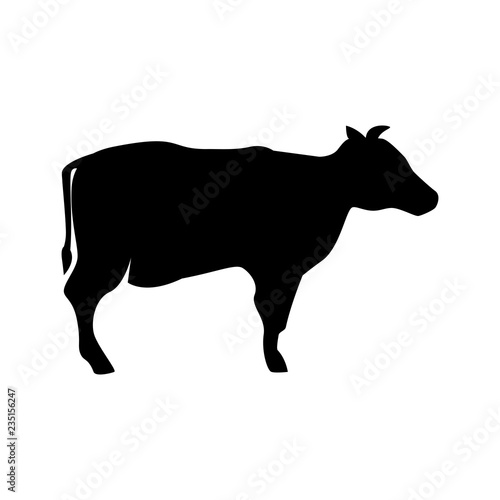 cow silhouette isolated icon