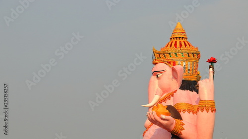 Ganesha on the sky background
