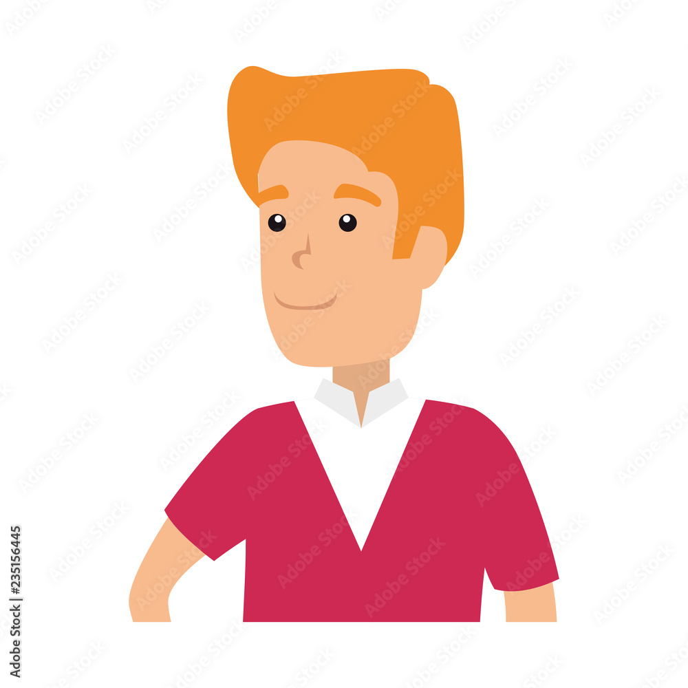 young and casual man character young and casual man character