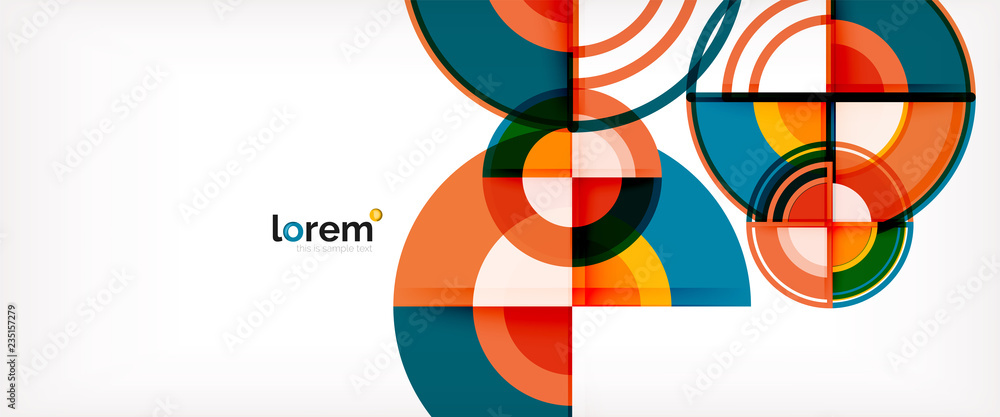 Obraz premium Vector abstract colorful circles background