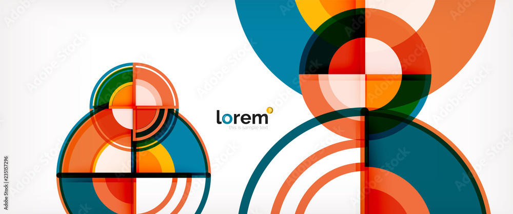 Obraz premium Vector abstract colorful circles background