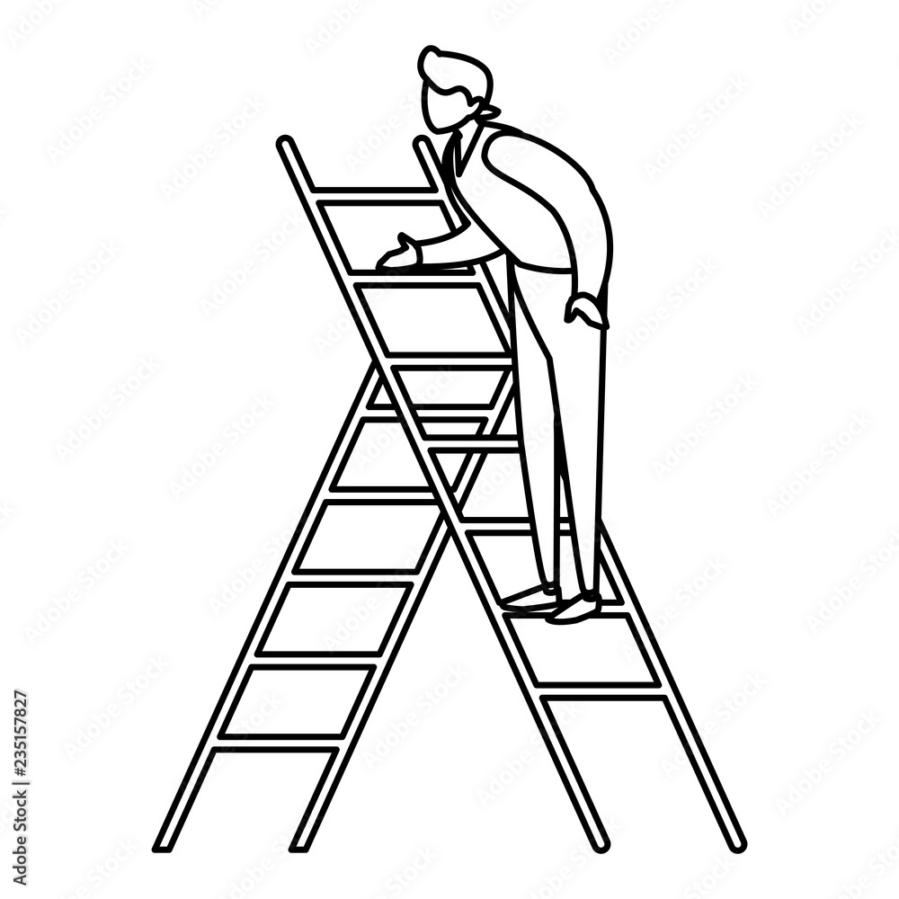 man on a ladder design