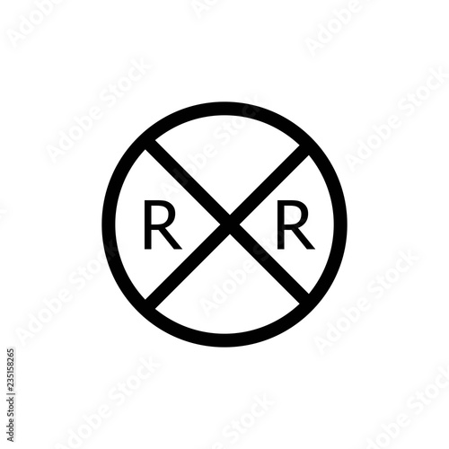Railroad crossing sign