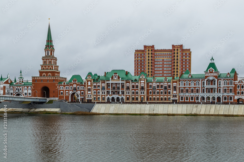 Obraz premium View from the embankment in the city of Yoshkar-Ola
