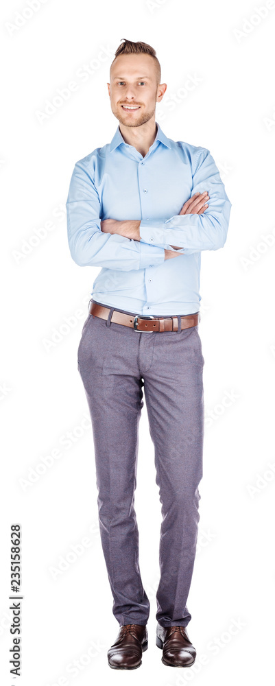 Man on a white studio background. emotions and people concept. Man on a white studio background. emotions and people concept.