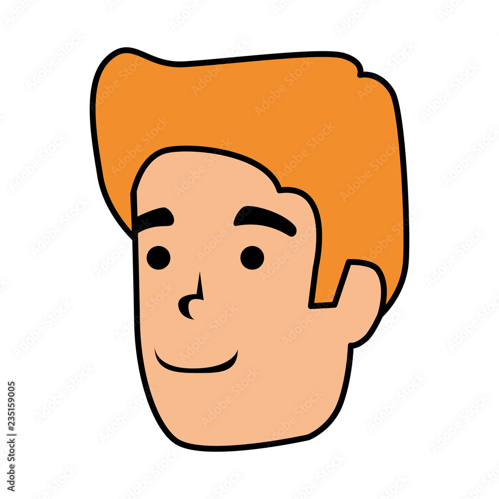 young man head avatar character young man head avatar character