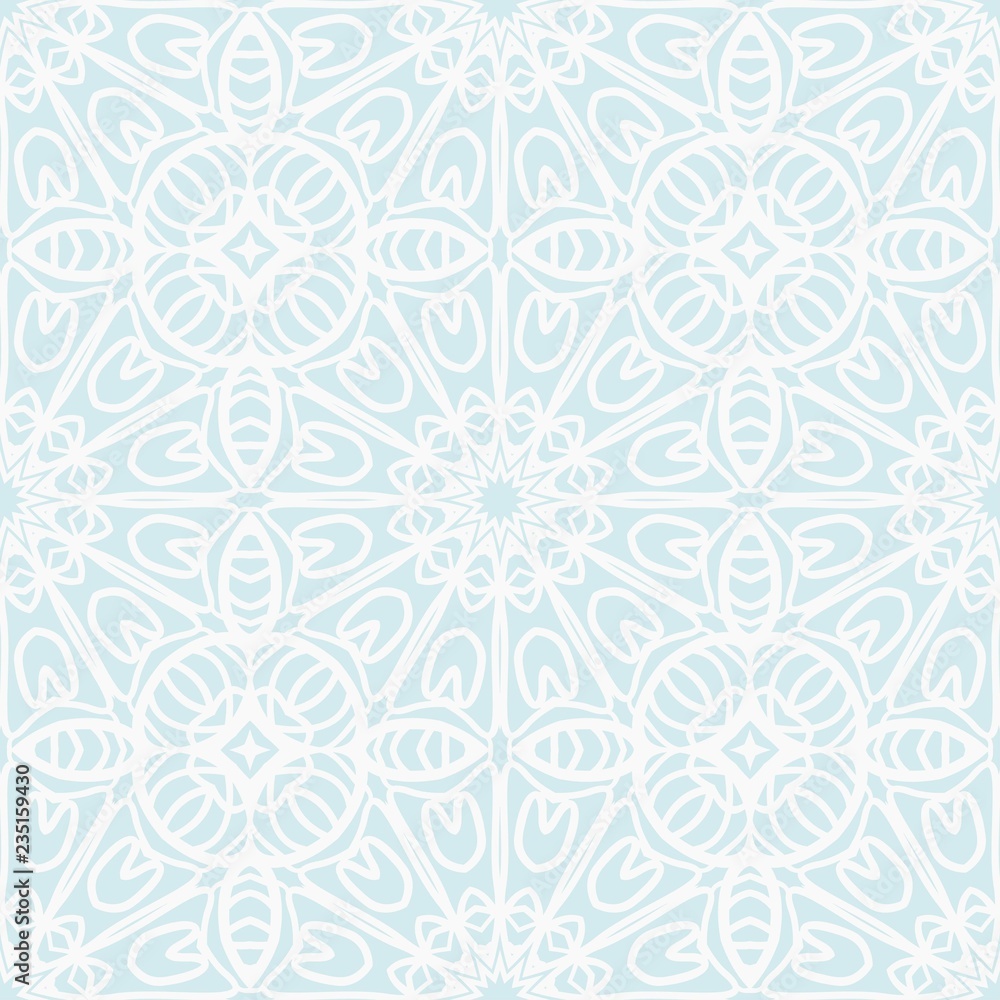 Floral Geometric Pattern with hand-drawing ornament. Vector super illustration. For fabric, textile, bandana, scarg, colored print Floral Geometric Pattern with hand-drawing ornament. Vector super illustration. For fabric, textile, bandana, scarg, colored print