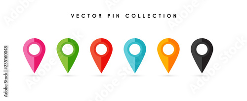Location pin. Map pin flat icon vector design. photo