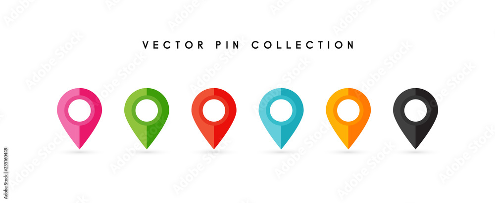 Location pin. Map pin flat icon vector design.