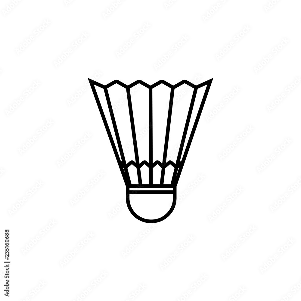 Badminton ball icon vector. Line badminton symbol. Trendy flat outline ui  sign design. Thin linear graphic pictogram for web site, mobile  application. Logo illustration. Eps10. Stock-Vektorgrafik | Adobe Stock