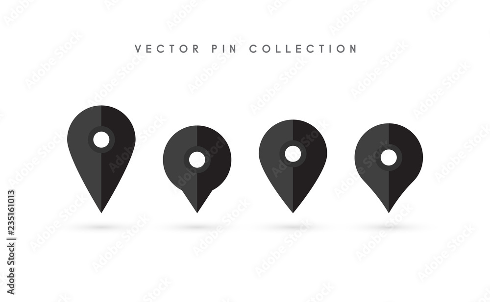 Location pin. Map pin flat icon vector design.