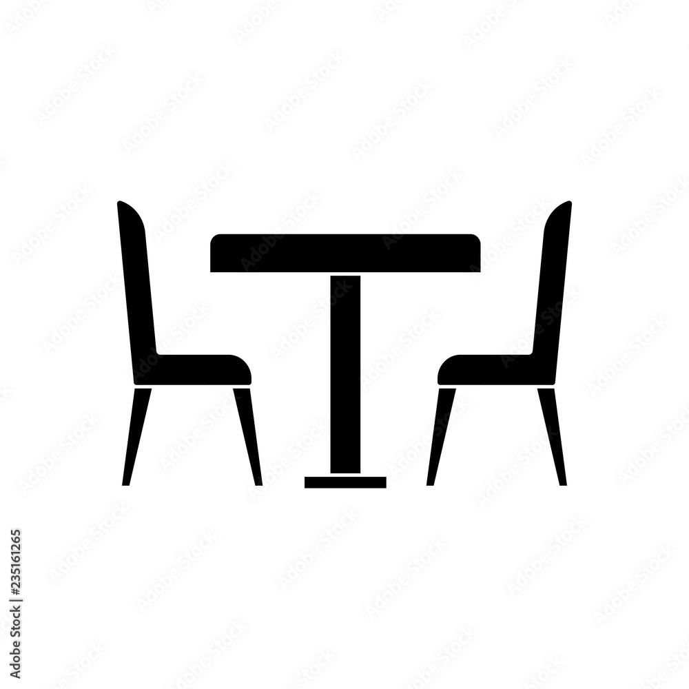 table and chairs icon-vector illustration table and chairs icon-vector illustration