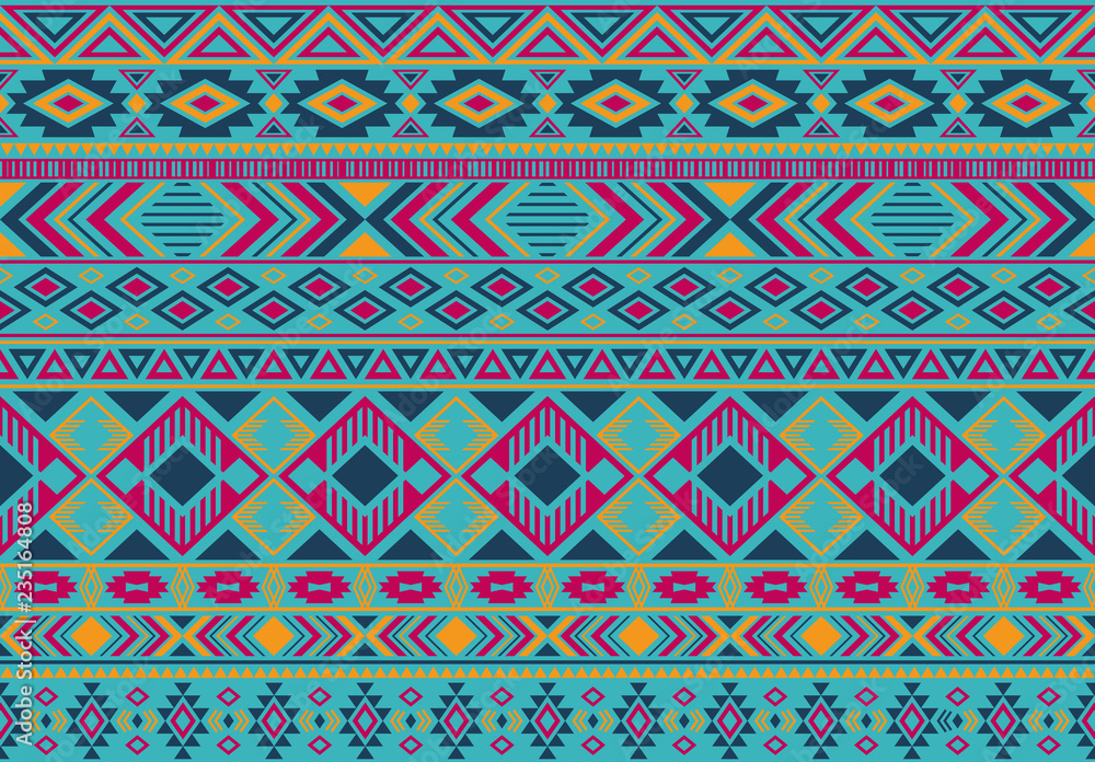 Ikat pattern tribal ethnic motifs seamless