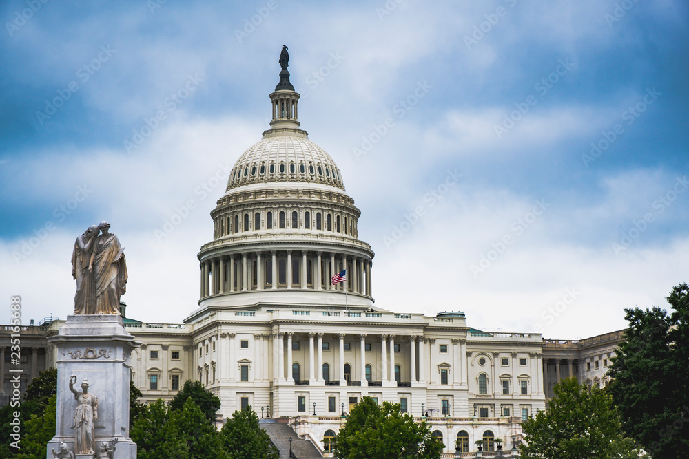Obraz premium Detail of Capitol building Washington DC USA