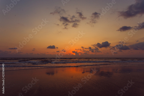 attractive magical sunset at sea