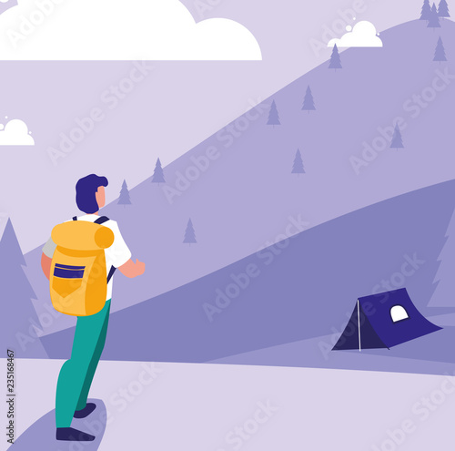 HIker and camping design
