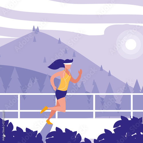 woman runner icon