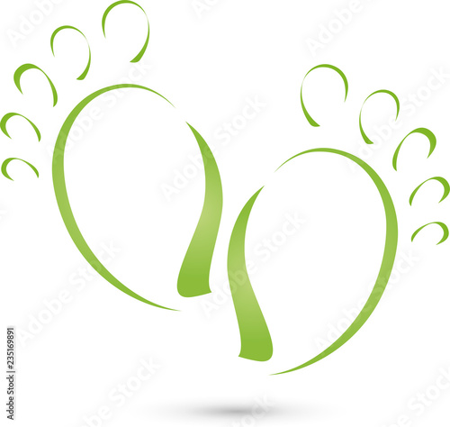 Zwei Füße, Physiotherapie, Podologie, Fußpflege, Logo