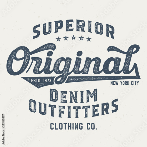 Original Denim Outfitters - Aged Tee Design For Printing