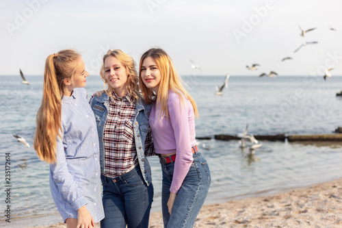 A picture of a group of women having fun on the beach © Ivan