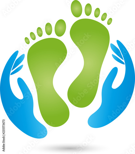 Füße, Hände, Fußpflege, Massage, Logo