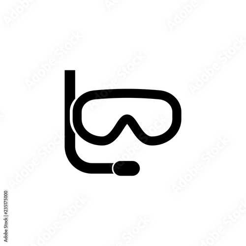 Mask and snorkel vector icon