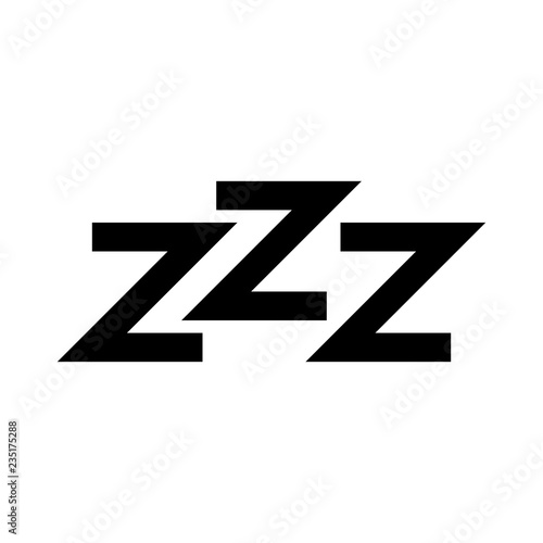 Sleeping, zzz or slumber in thought bubble vector icon for sleep apps and websites