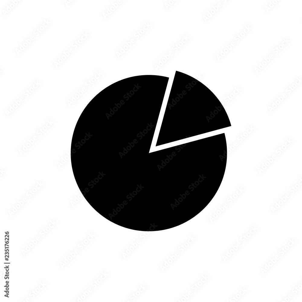 Pie Chart Icon in trendy flat style isolated on grey background. Graph  symbol for your web site design, logo, app, UI. Stock Vector | Adobe Stock