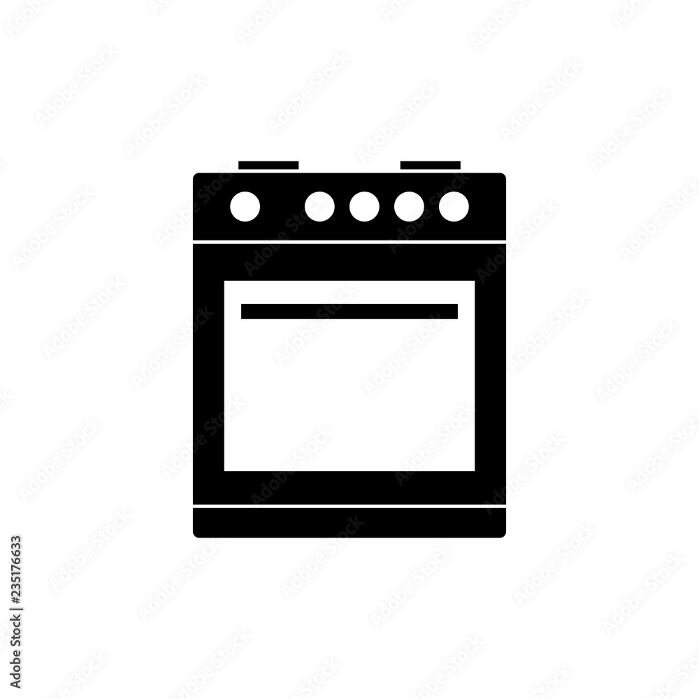 Isolated Oven Icon Symbol On White Background. Vector Furnace Element In Trendy Style. Isolated Oven Icon Symbol On White Background. Vector Furnace Element In Trendy Style.