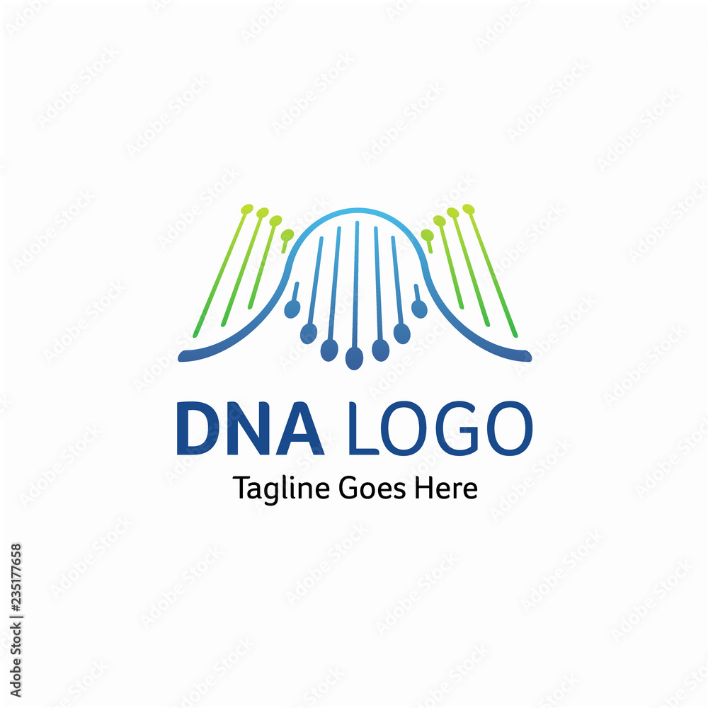 DNA logo design concept for Healthcare or Science logo template DNA logo design concept for Healthcare or Science logo template