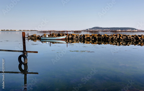 Barque sur Etang de Thau - Bouzigues - Herault - France photo