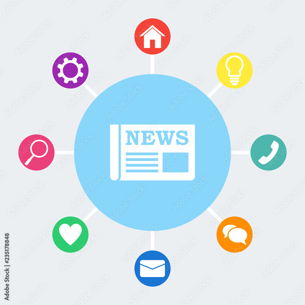 Newspaper vector icon. Newspaper vector icon.