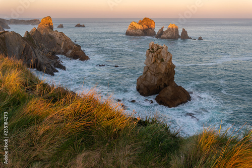 Broken coast (Costa Quebrada) at Liencres, Cantabria, Spain