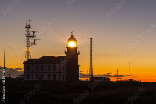 Lighthouse of Peñas Cape, Asturias, Spain photo