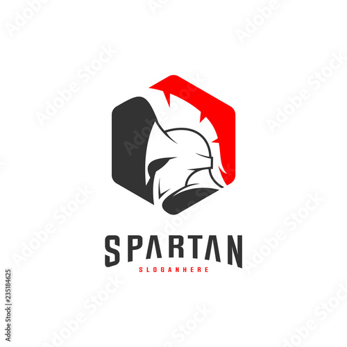 Fotografie Spartan Logo design vector illustration