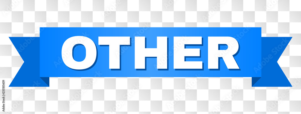 OTHER text on a ribbon. Designed with white title and blue stripe. Vector banner with OTHER tag on a transparent background. OTHER text on a ribbon. Designed with white title and blue stripe. Vector banner with OTHER tag on a transparent background.