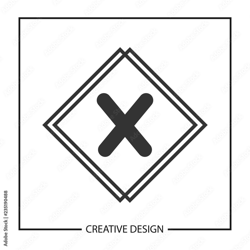 Obraz premium Initial Letter X Logo Template Vector Design